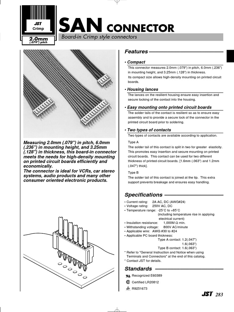 Connector BoardIn Crimp Style Connectors PDF Electrical Connector