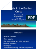 Minerals in The Earth's Crust
