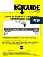 Energy Guide To Compare Refrigerators