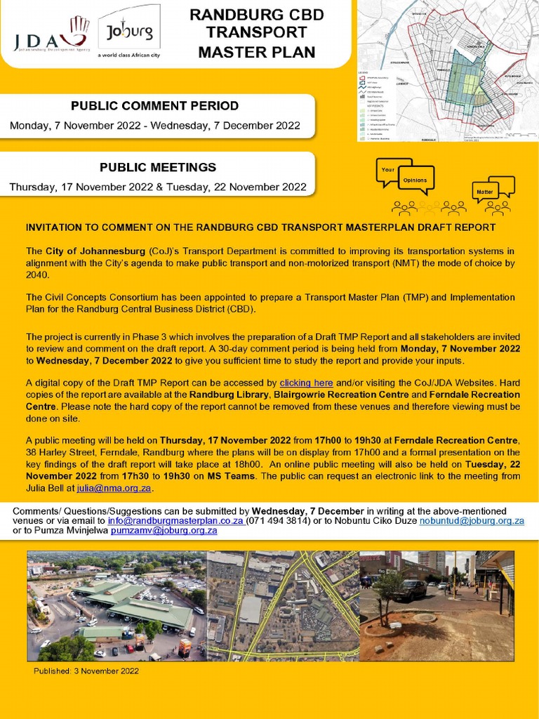 Randburg TMP Phase 3 Comment Period Updated Poster 3 Nov PDF