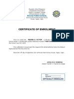 Officially Enrolled Certificate Request Philippines