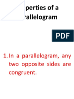 Properties of A Parallelogram