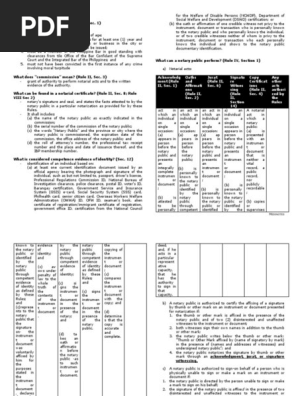 Reviewer on Rules on Notarial Practice