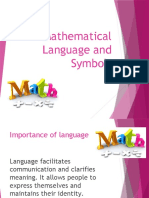 Canvas Lesson Mathematical Languages and Symbols