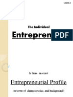 B - The Individual Entrepreneur