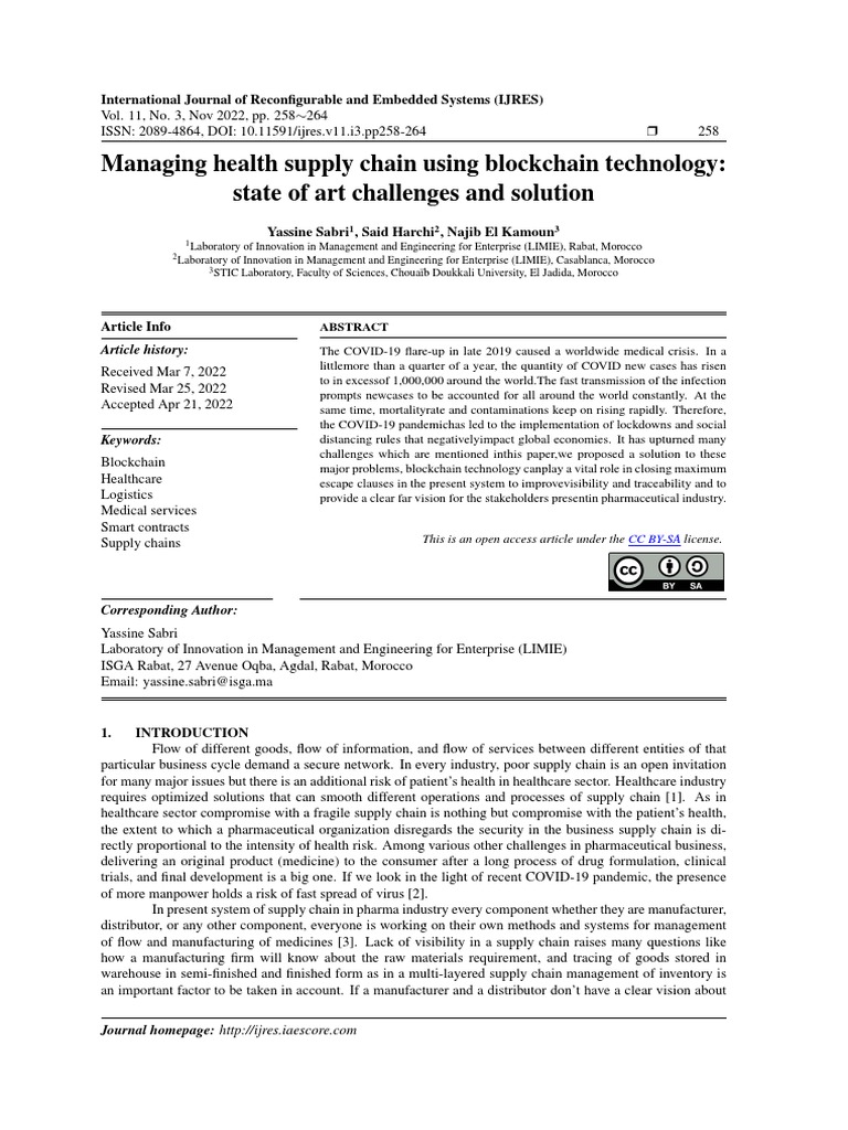 Blockchain in Pharma Supply Chain Solutions | PDF | Internet Of Things ...