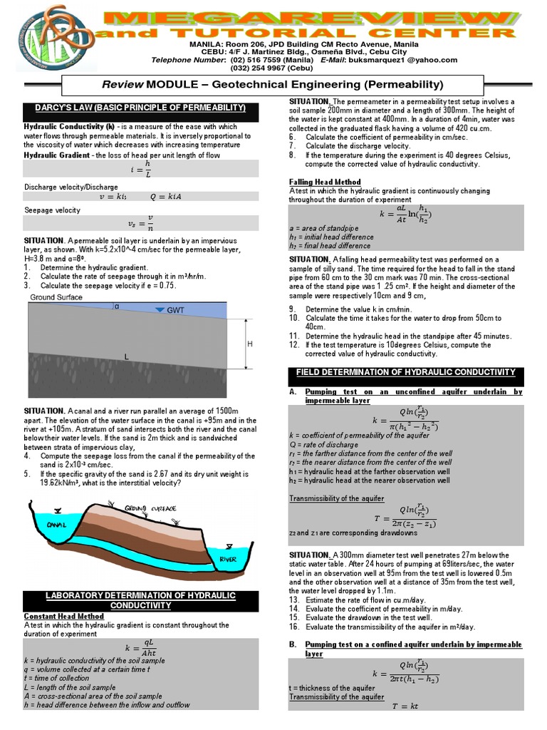 Geotechnical Engineering Guide | PDF | Permeability (Earth Sciences ...