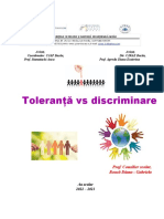 Toleranta Vs Discriminare