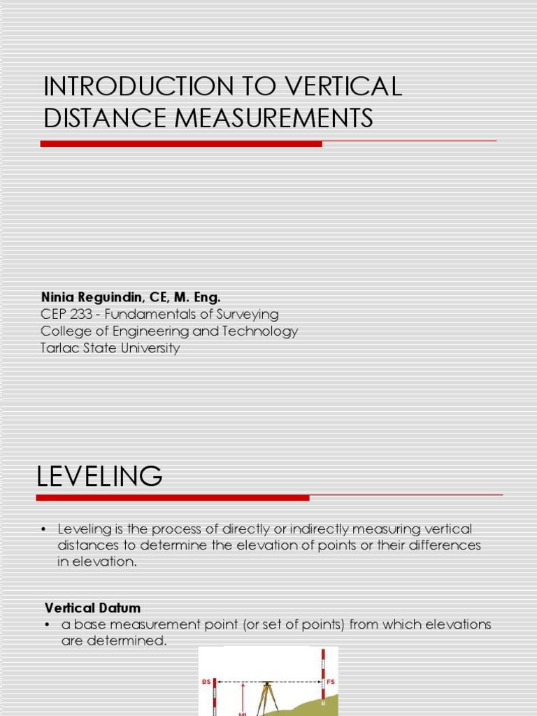 Understanding Vertical Distance in Surveying | PDF | Surveying | Science
