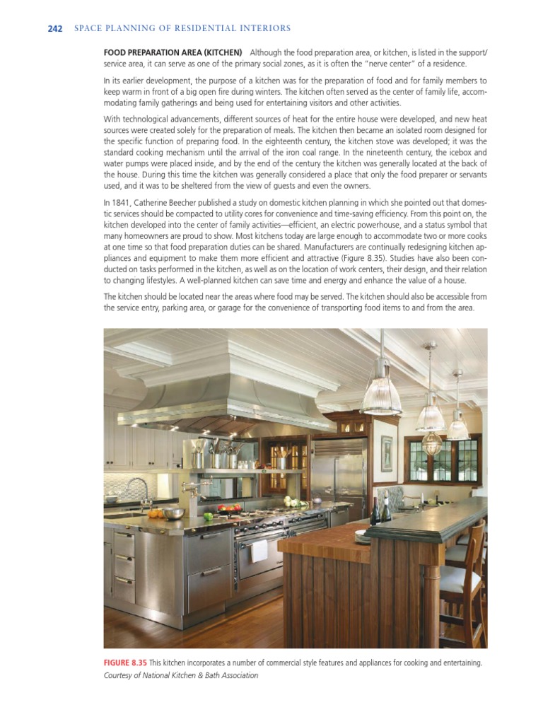 FOOD PREPARATION AREA (KITCHEN) Although The Food Preparation Area, or ...
