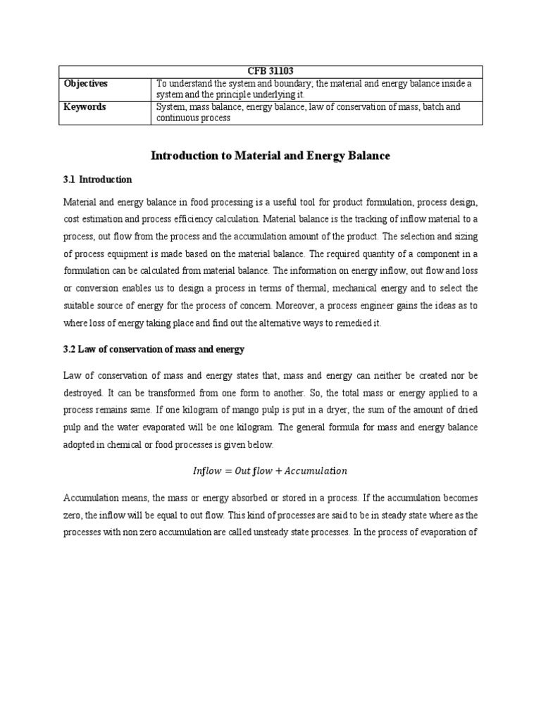 Mass and Energy Balance | PDF | Heat | Humidity