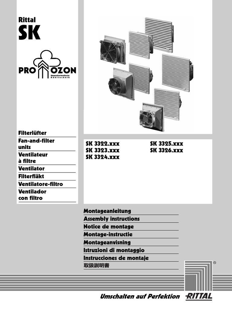 Filterlüfter Rittal SK 3238.100 - 55 m³/h 230 V AC 50/…