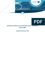 Guidelines 9 - 2022 - GDPR Personal Data Breach Notification