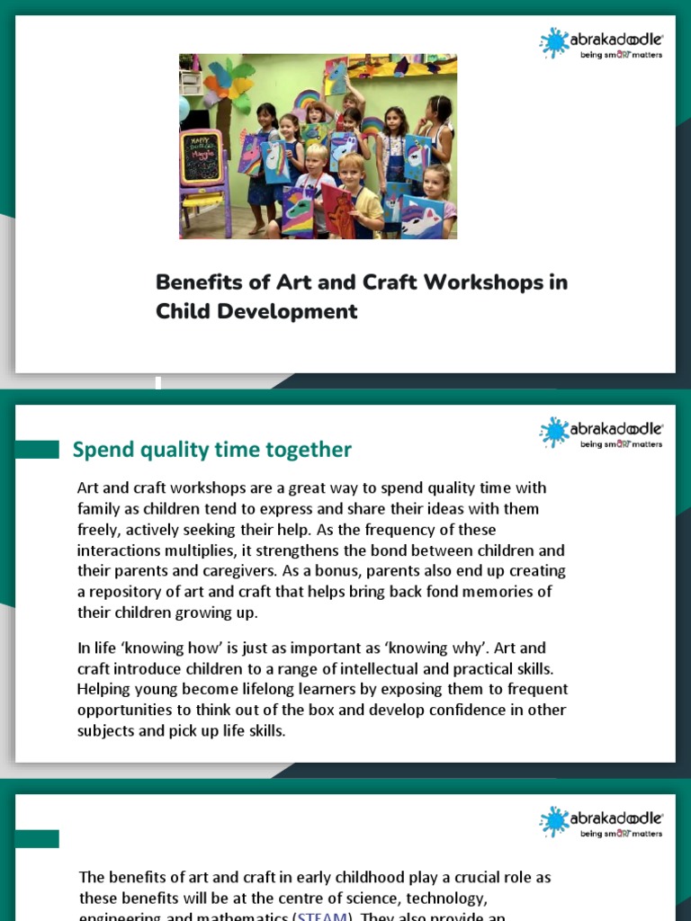 Benefits of Art and Craft Workshops in Child Development | PDF ...