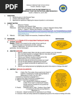 Lesson Plan On Statistical Mini-Research - Used Research Based