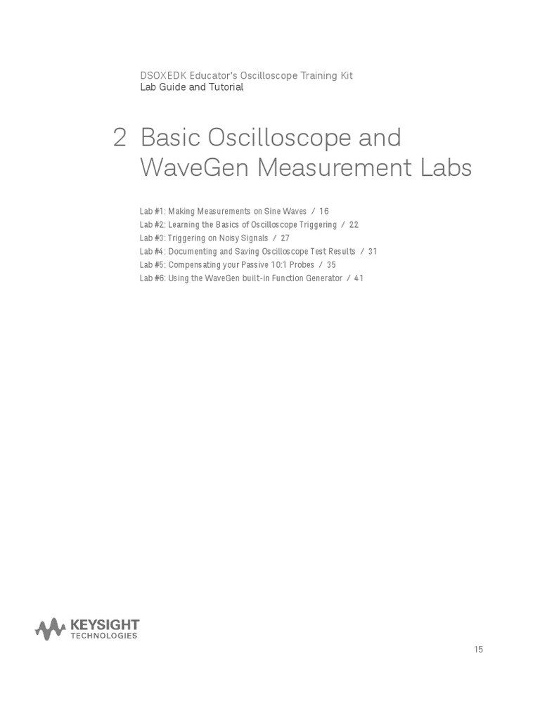Oscilloscope Training Kit PDF Capacitor Electrical Engineering