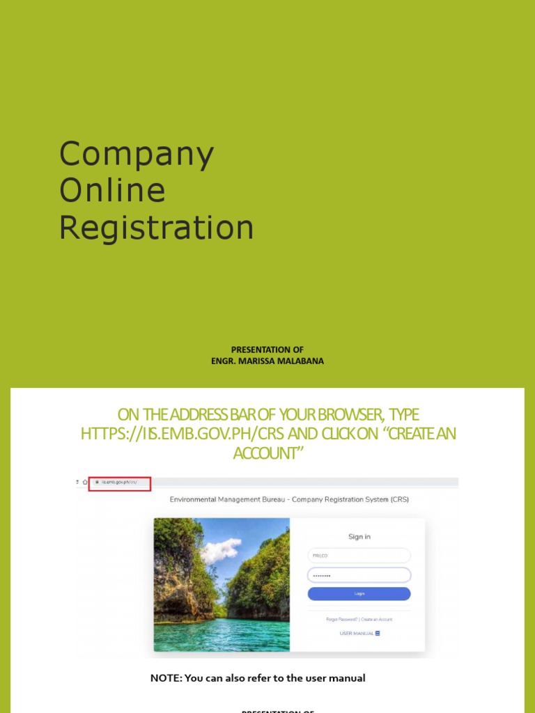 EMB Online Application Guide | PDF | User (Computing) | Computing