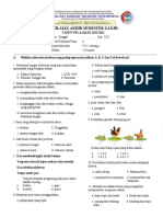 Soal Ujian Tema 6