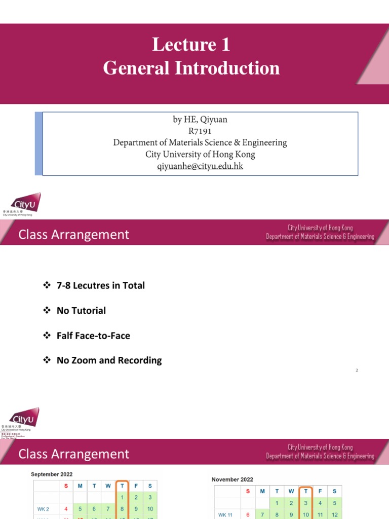 Lecture 1 - General Introduction | PDF | Science | Lecture