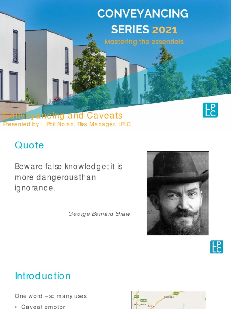 Understanding Caveats in Conveyancing | PDF | Leasehold Estate | Lease