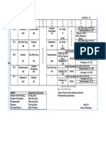 MH Sem 1 Time Table