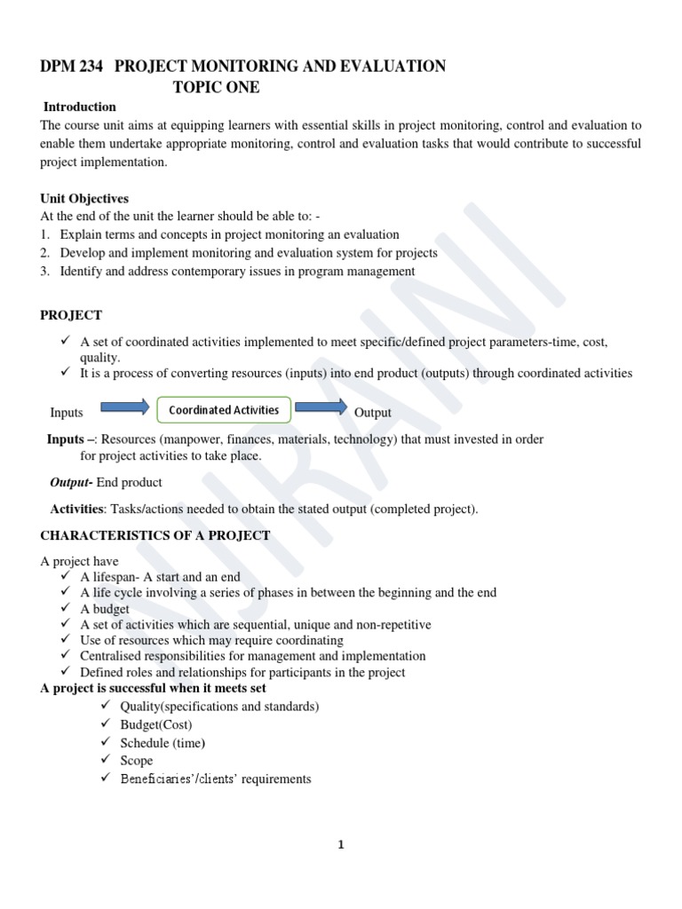 Project Monitoring and Evaluation Notes | PDF | Evaluation | Audit