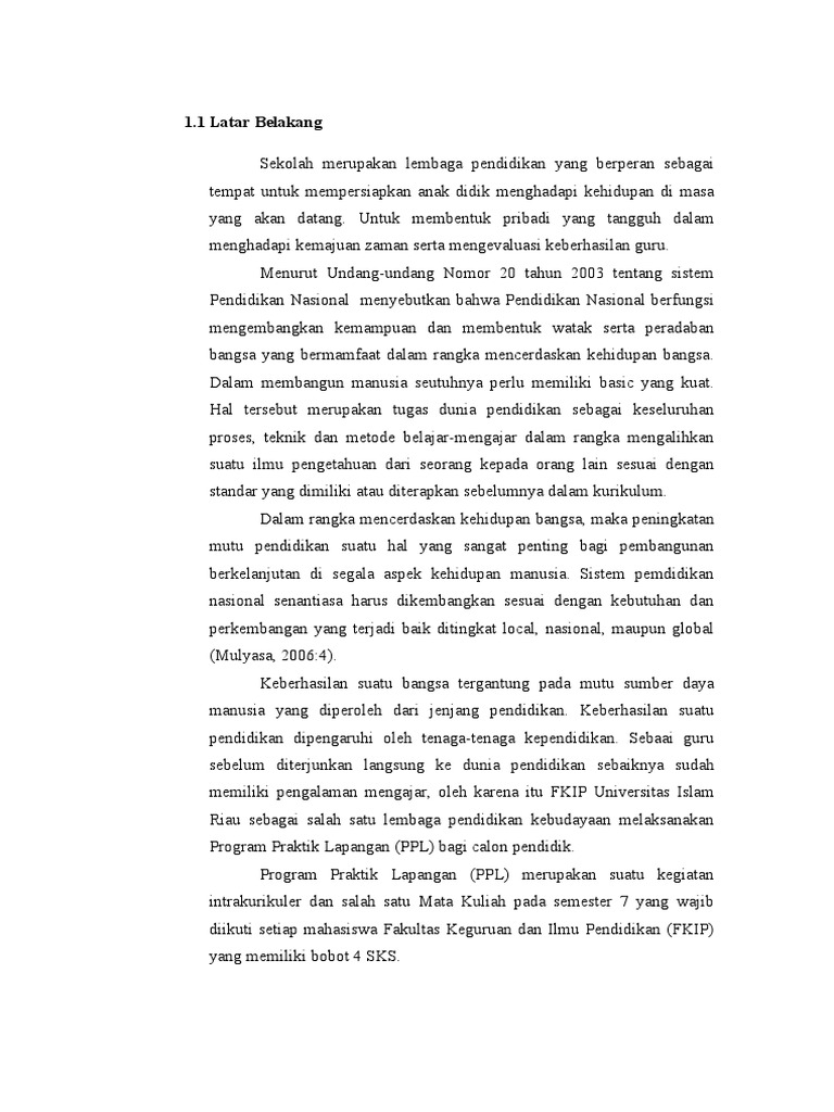 Latar Belakang, Pengertian Dan Tujuan PDF