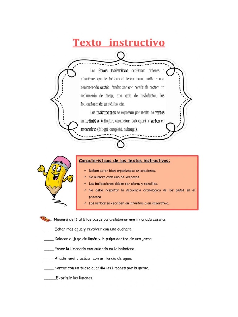Actividades con Textos Instructivos para Niños | PDF | Informática