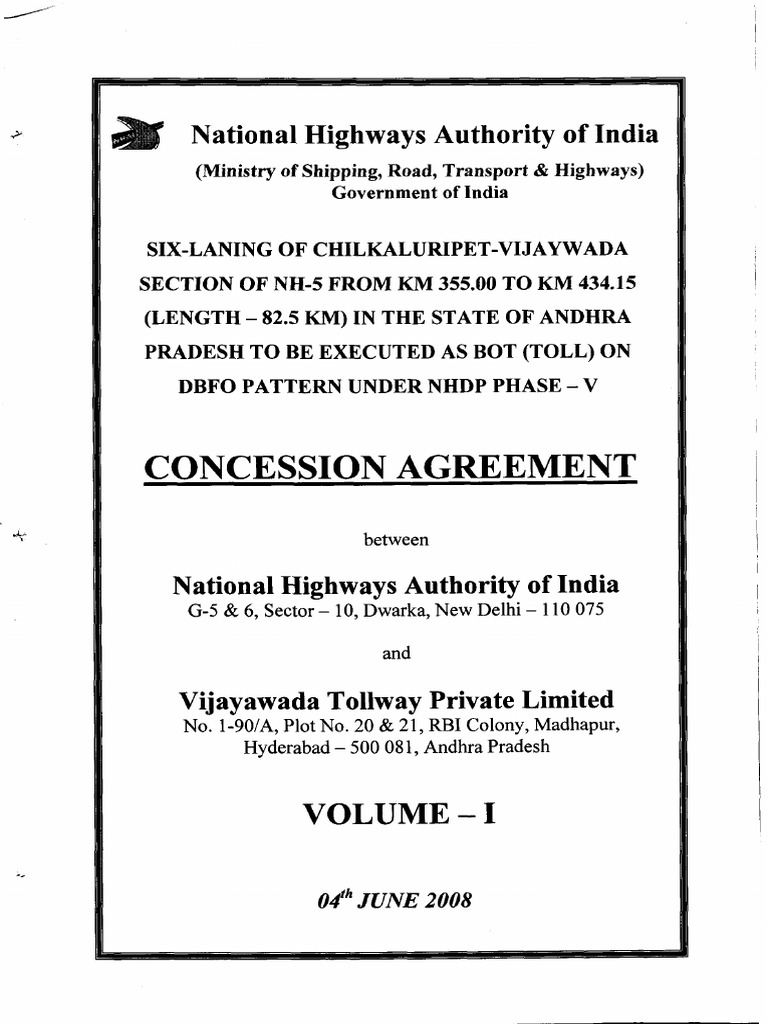 Chilkaluripet Vijaywada Section of NH 5 in The State of Andhra Pradesh