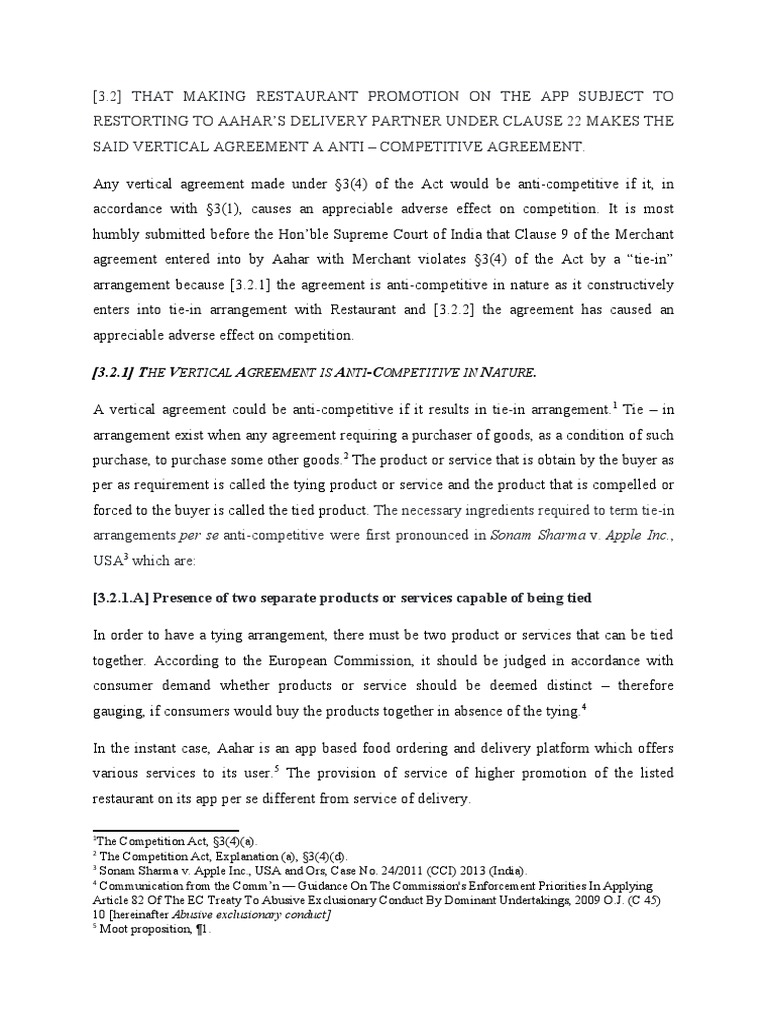 TieIn Arrangement From Cci PDF Business Justice