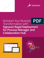 Brochure Signavio Kickstart Your Business Transformation With Signavio Rapid Deployment For Process Manager and Collaboration Hub