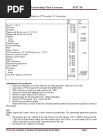 Partnership Final Accounts