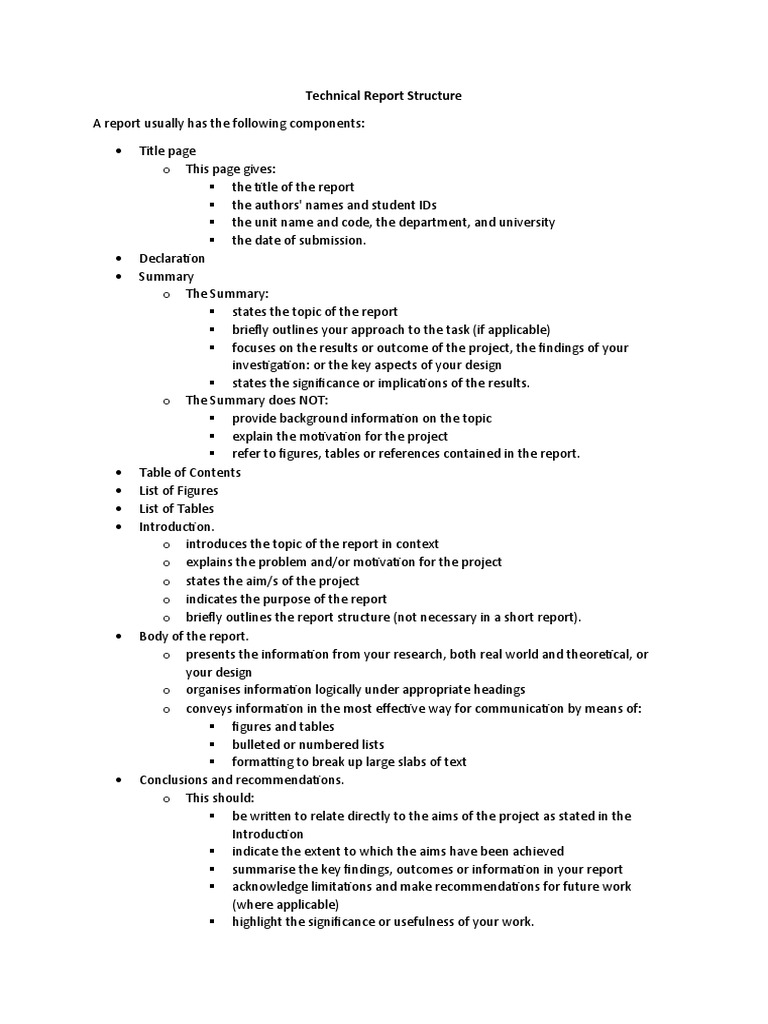 Technical Report Structure | PDF | Information | Cognitive Science