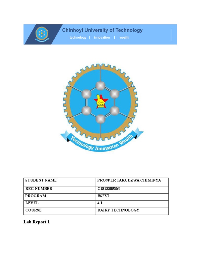 Dairy Tech Lab Report 1 Yoghurt Production PDF Yogurt Milk
