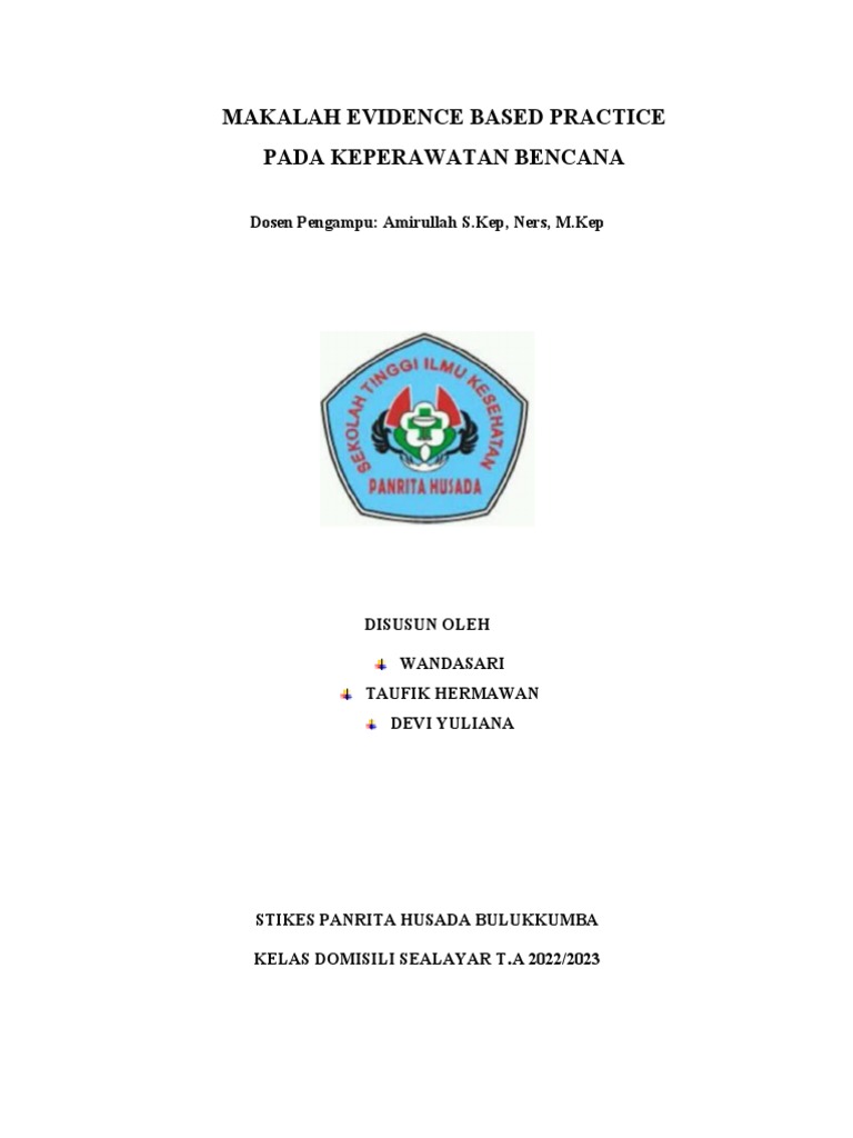 Evidence Based Practice Keperawatan Bencana | PDF