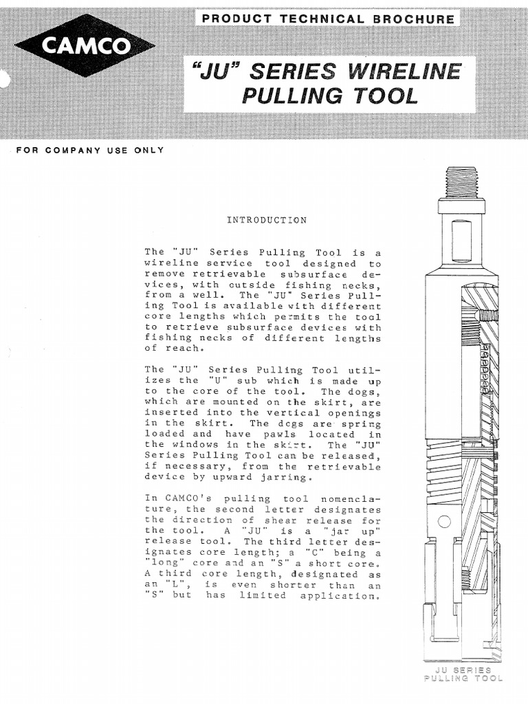 15 Camco JU Pulling Tool Technical Brochure PDF