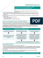 CH2 Child Benefit Claim Form English