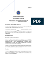 PRC Informed Consent Form for Licensure Exams