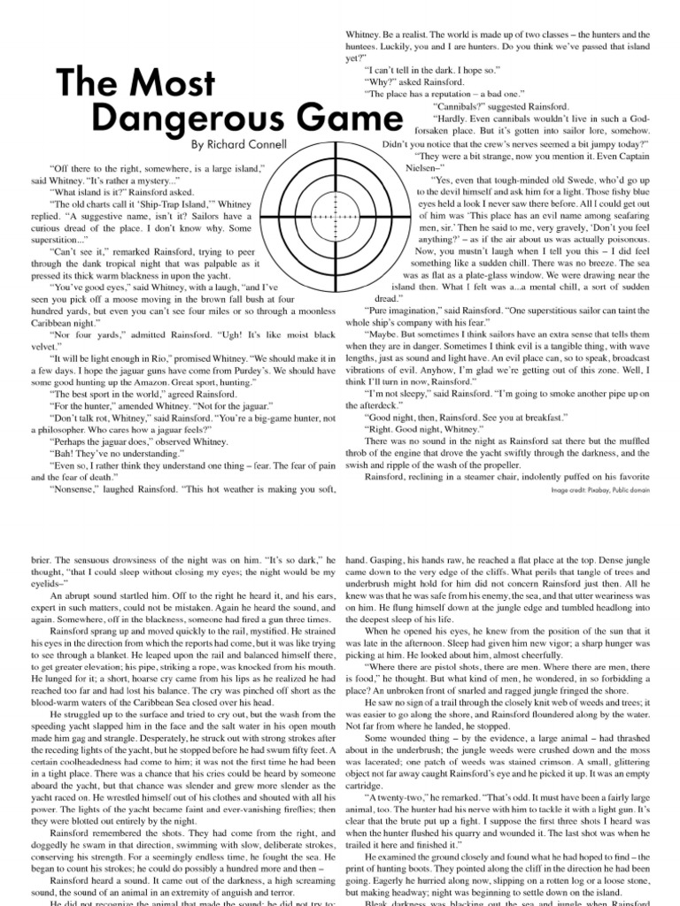 the-most-dangerous-game-story-pdf