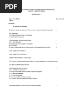 SAMPLE PAPER-VI Class XI (Computer Science) Periodic Test-I