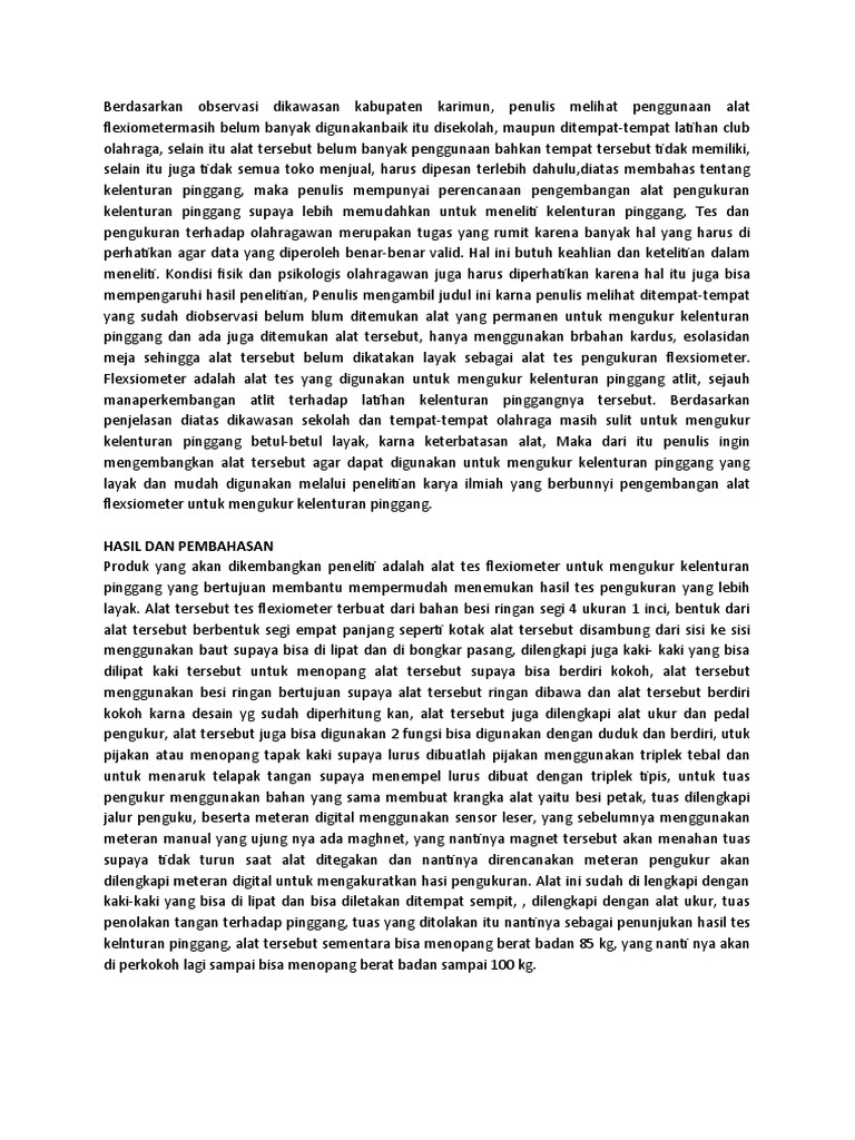 Pengembangan Flexiometer Pinggang | PDF