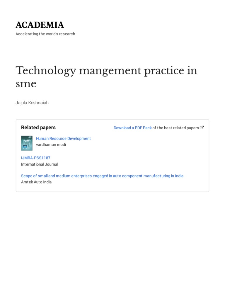 Technology mangement practice in sme with cover page v2 pdf small