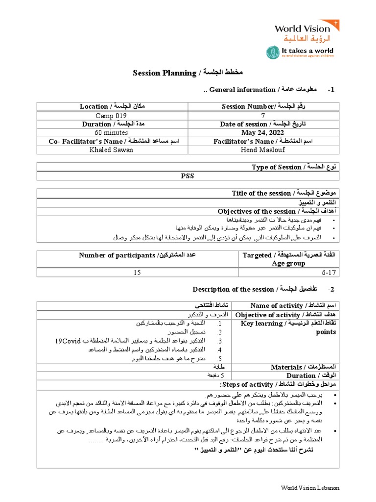 SESSION ON BULLYING FACILITATOR S GUIDE visual data 4