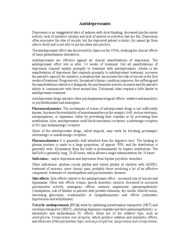 Antidepressants. Anxiolytics. AntiManic Drugs. Mood Stabilizers PDF