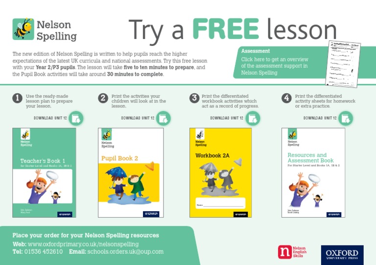 Nelson Spelling Free Lesson PDF Pedagogy Education Theory