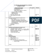 Faculty of Computer and Mathematical Sciences Scheme of Work