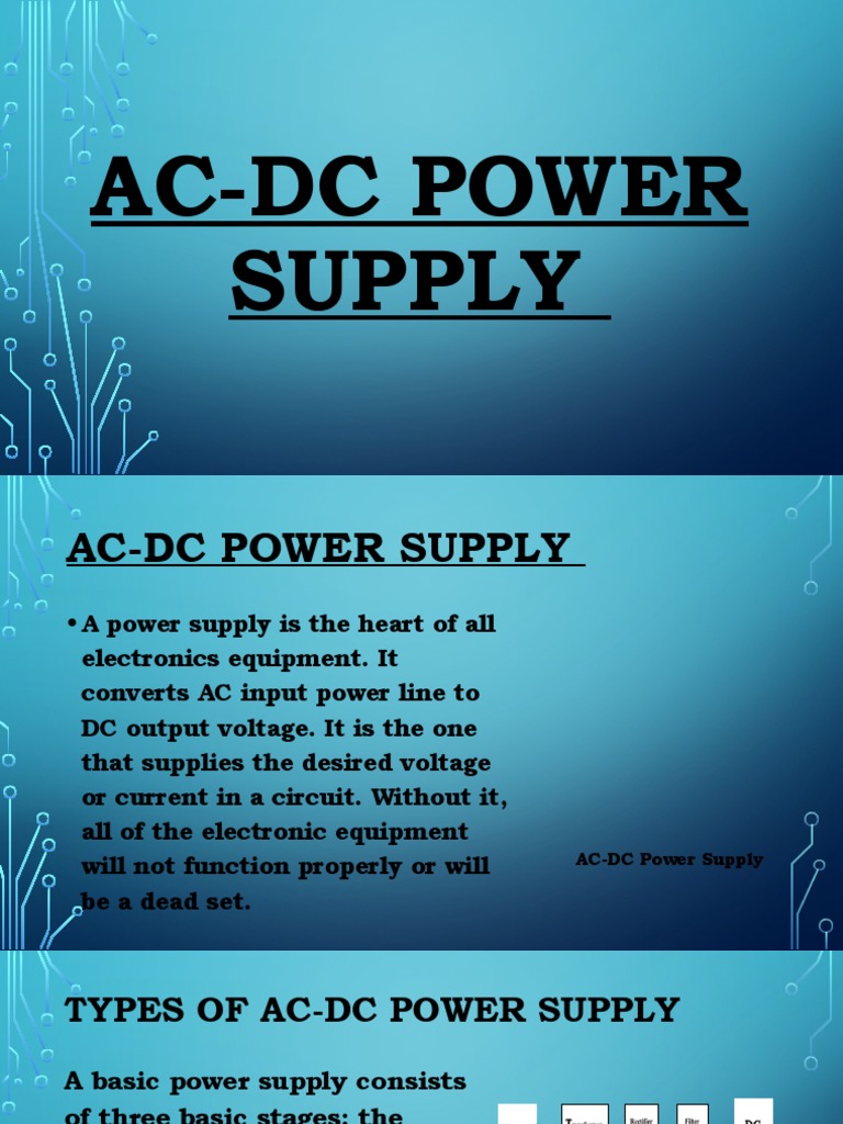 AC DC Power Supply PDF Rectifier Power Supply
