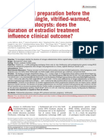 Endometrial Preparation Before The Transfer of Single