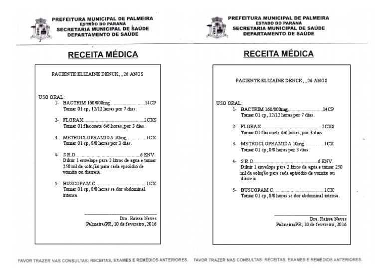 Modelo Receituário Simples - GECA | PDF | Doenças e distúrbios ...