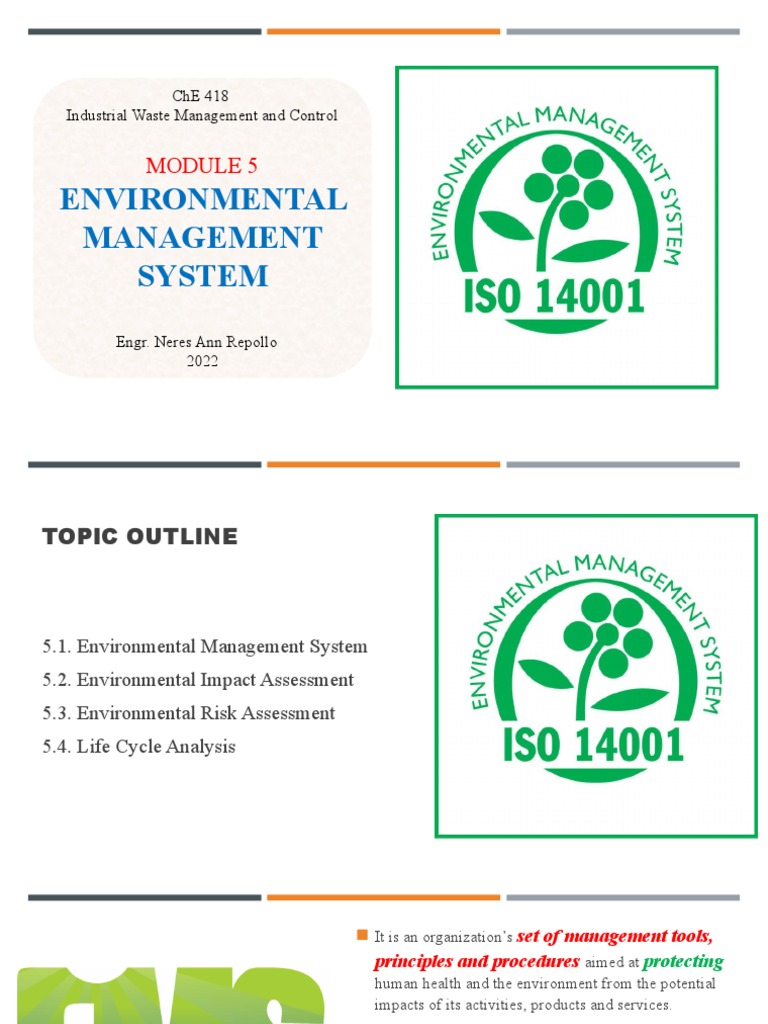 Module 5 Environmental Management System PDF Life Cycle